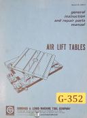 Giddings & Lewis-Giddings & Lewis Air Lift Tables, Instructions & Repair Parts Manual 1972-General-01
